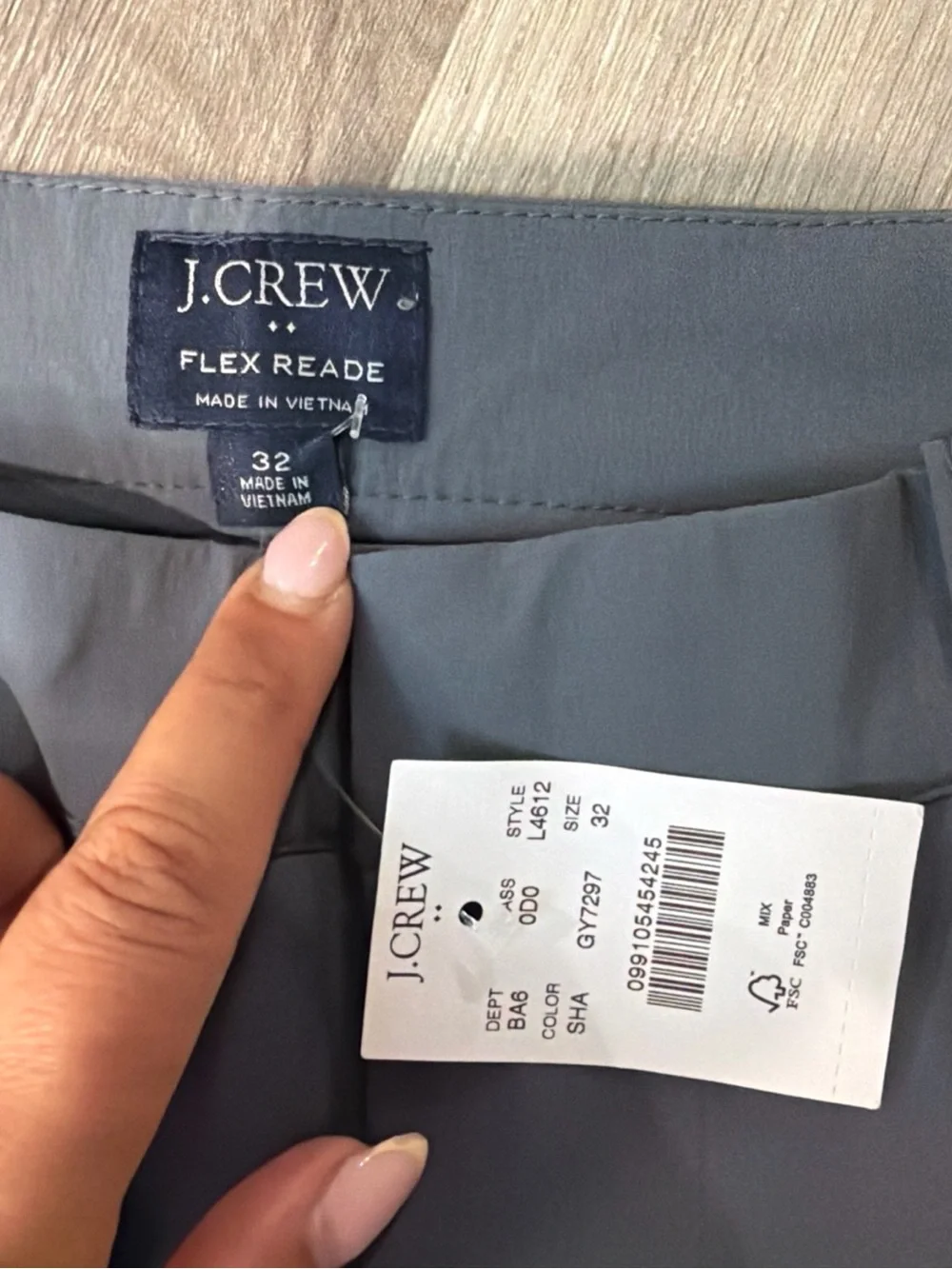 J. Crew Men's Flex Reade Flat Front Shorts Gray Shorts 32x7